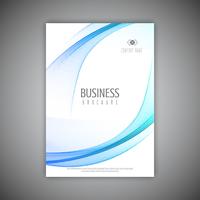 Modello di brochure di business con linee fluide design vettore