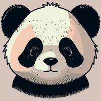 Comune panda orso mammifero animale viso vettore