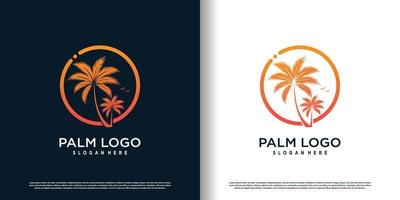 palma logo design con creativo unico concetto premio vettore