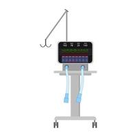 il dispositivo per artificiale ventilazione di il polmoni. cpap. un' mobile respirazione stazione. addormentato apnea. isolato vettore eps10.