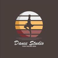 ballerino logo design vettore astratto