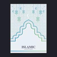 poster islamico colorato ramadan kareem vettore