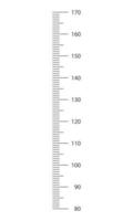 stadiometro scala a partire dal 80 per 170 centimetro. bambini altezza grafico modello per parete crescita adesivi vettore