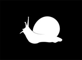 lumache siamo anche chiamato escargot silhouette per logo, arte illustrazione, app, sito web o grafico design elemento. vettore illustrazione