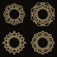 semplice oro mandala clipart vettore