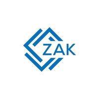 zak tecnologia lettera logo design su bianca sfondo. zak creativo iniziali tecnologia lettera logo concetto. zak tecnologia lettera design. vettore