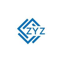 zyz tecnologia lettera logo design su bianca sfondo. zyz creativo iniziali tecnologia lettera logo concetto. zyz tecnologia lettera design. vettore