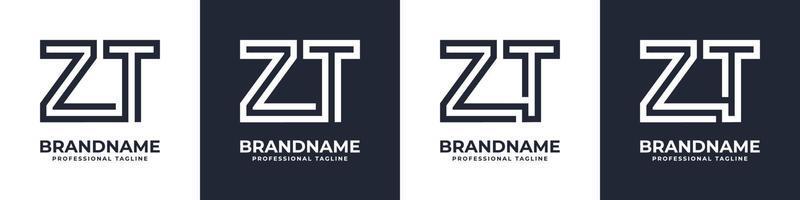 semplice zt monogramma logo, adatto per qualunque attività commerciale con zt o tz iniziale. vettore