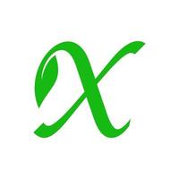 iniziale xx foglia logo vettore