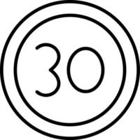 30 velocità limite vettore icona