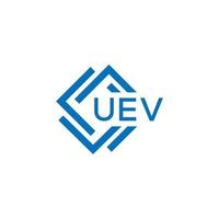 uev tecnologia lettera logo design su bianca sfondo. uev creativo iniziali tecnologia lettera logo concetto. uev tecnologia lettera design. vettore