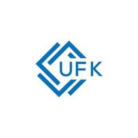 ufk tecnologia lettera logo design su bianca sfondo. ufk creativo iniziali tecnologia lettera logo concetto. ufk tecnologia lettera design. vettore