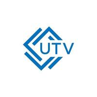 utv tecnologia lettera logo design su bianca sfondo. utv creativo iniziali tecnologia lettera logo concetto. utv tecnologia lettera design. vettore