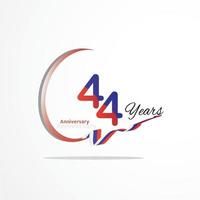 logotipo celebrazione anniversario di colore verde e rosso. settantotto anni compleanno logo su sfondo bianco. vettore