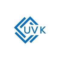uvk tecnologia lettera logo design su bianca sfondo. uvk creativo iniziali tecnologia lettera logo concetto. uvk tecnologia lettera design. vettore