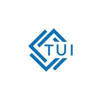 tui tecnologia lettera logo design su bianca sfondo. tui creativo iniziali tecnologia lettera logo concetto. tui tecnologia lettera design. vettore