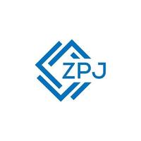 zpj tecnologia lettera logo design su bianca sfondo. zpj creativo iniziali tecnologia lettera logo concetto. zpj tecnologia lettera design. vettore