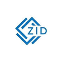 zid tecnologia lettera logo design su bianca sfondo. zid creativo iniziali tecnologia lettera logo concetto. zid tecnologia lettera design. vettore