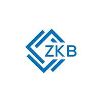 zkb tecnologia lettera logo design su bianca sfondo. zkb creativo iniziali tecnologia lettera logo concetto. zkb tecnologia lettera design. vettore