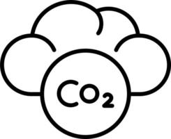 co2 vettore icona