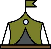 militare tenda vettore icona