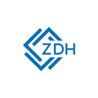 zdh tecnologia lettera logo design su bianca sfondo. zdh creativo iniziali tecnologia lettera logo concetto. zdh tecnologia lettera design. vettore