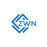 zwn tecnologia lettera logo design su bianca sfondo. zwn creativo iniziali tecnologia lettera logo concetto. zwn tecnologia lettera design. vettore