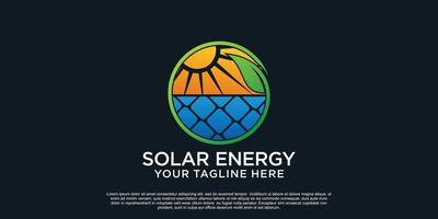 solare energia logo design unico concetto premio vettore parte 2