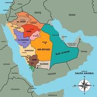 nazione carta geografica di Arabia arabia concetto vettore
