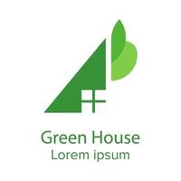 verde Casa o verde eco logo vettore design