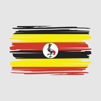 Uganda bandiera spazzola vettore