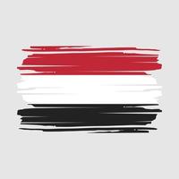 yemen bandiera spazzola vettore