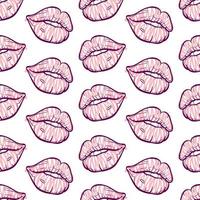 labbra rosa seamless pattern illustrazione vettoriale