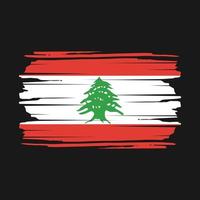 Libano bandiera spazzola vettore