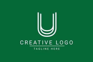 moderno creativo lettera u vettore logo design. minimalista piatto linea logo design modello. monogramma logo design.