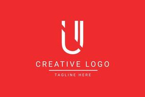 moderno creativo lettera u vettore logo design. minimalista piatto linea logo design modello. monogramma logo design.