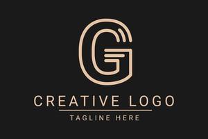 moderno creativo lettera g vettore logo design. minimalista piatto linea logo design modello. monogramma logo design.