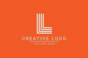 moderno creativo lettera l vettore logo design. minimalista piatto linea logo design modello. monogramma logo design.