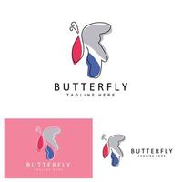 farfalla logo, animale design con bellissimo Ali, decorativo animali, Prodotto Marche vettore