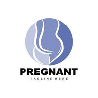incinta logo, mamma e bambino Salute cura disegno, incinta e bambino medicina marca icona vettore