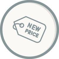 nuovo prezzo vettore icona