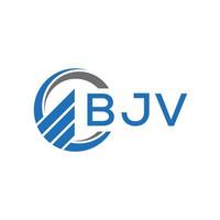 bjv piatto contabilità logo design su bianca sfondo. bjv creativo iniziali crescita grafico lettera logo concetto. bjv attività commerciale finanza logo design. vettore