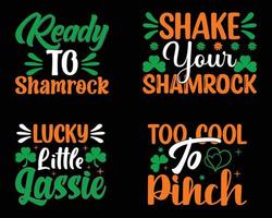 st. Patrick giorno svg fascio design. vettore