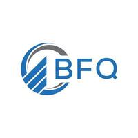 bfq piatto contabilità logo design su bianca sfondo. bfq creativo iniziali crescita grafico lettera logo concetto. bfq attività commerciale finanza logo design. vettore