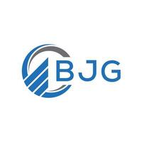 bjg piatto contabilità logo design su bianca sfondo. bjg creativo iniziali crescita grafico lettera logo concetto. bjg attività commerciale finanza logo design. vettore
