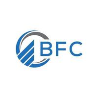 bfc piatto contabilità logo design su bianca sfondo. bfc creativo iniziali crescita grafico lettera logo concetto. bfc attività commerciale finanza logo design. vettore