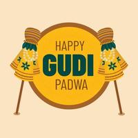 gratuito vettore contento Gudi Padwa