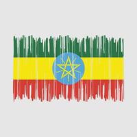 pennello bandiera etiope vettore