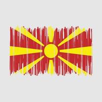 spazzola della bandiera della macedonia del nord vettore