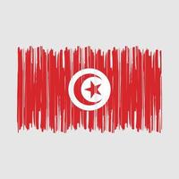tunisia bandiera spazzola vettore